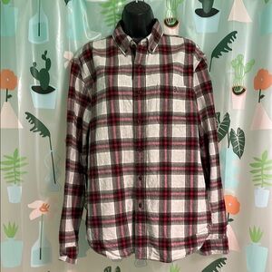 Women’s J Crew Plaid Shirt - Red, Brown, and White
